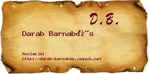 Darab Barnabás névjegykártya