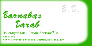 barnabas darab business card